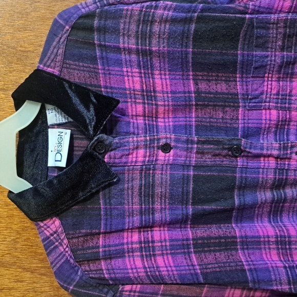 Vintage Girl's In Design Button Down Shirt Size 10 - Picture 2 of 7